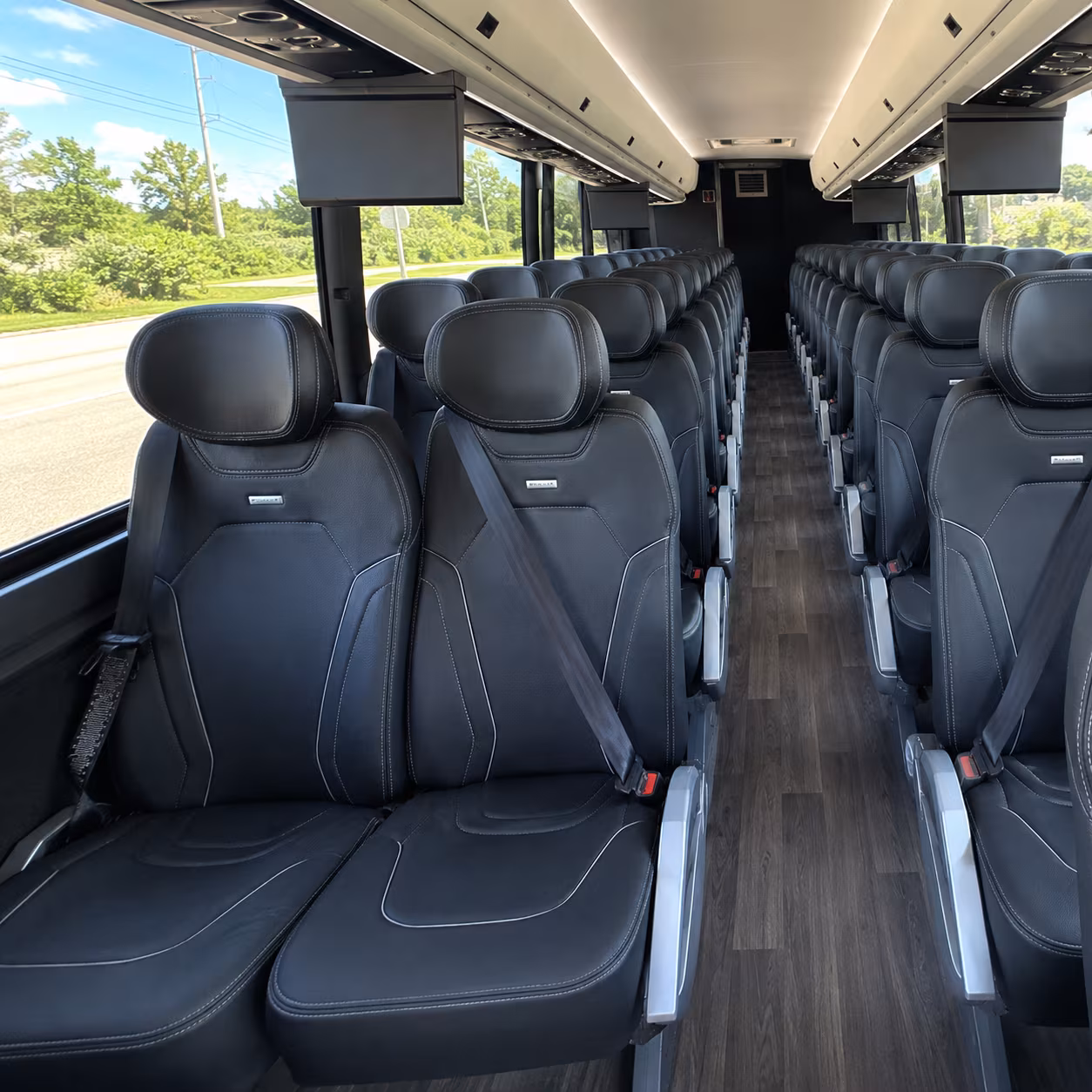 league city charter bus interior
