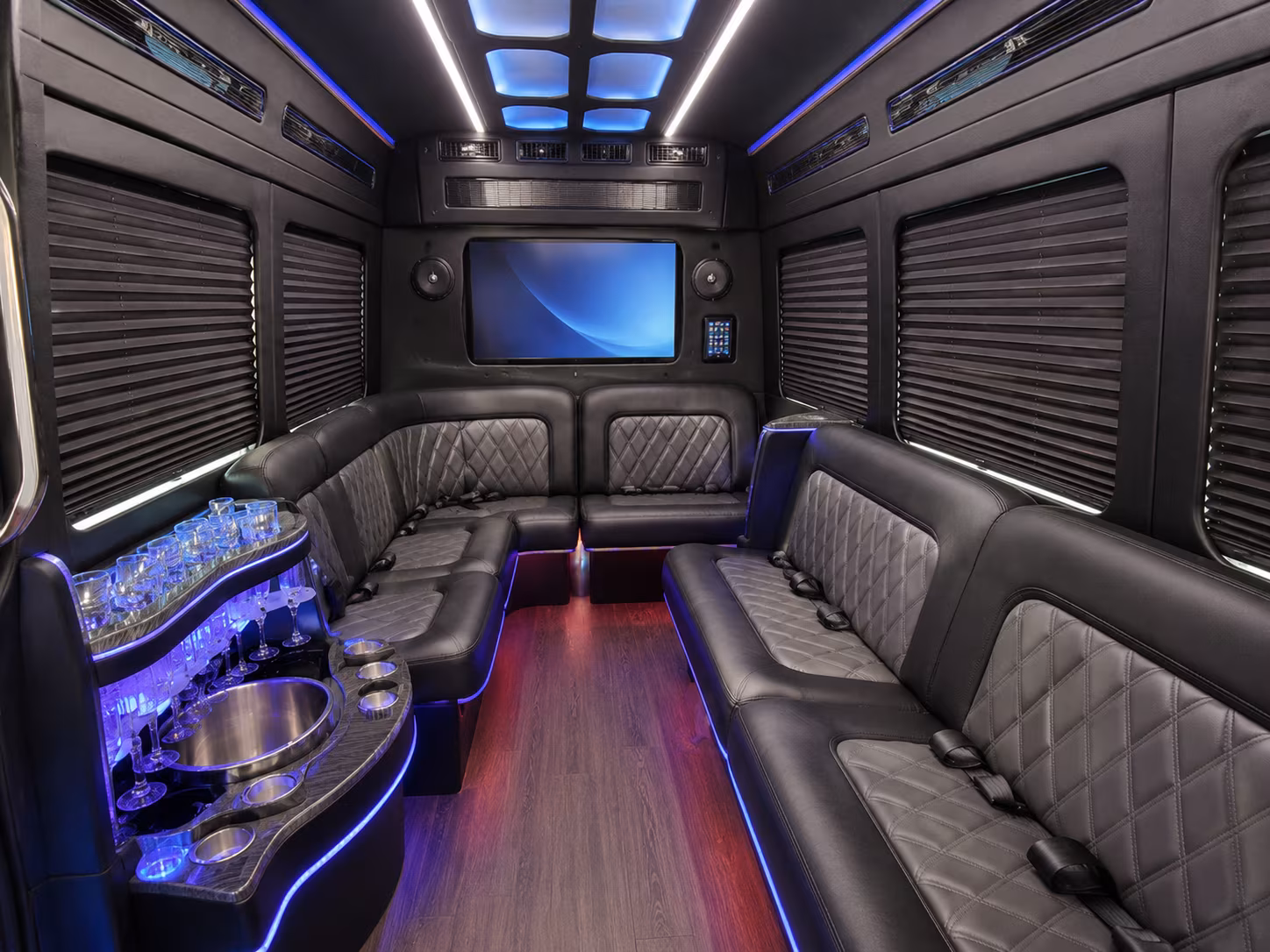 league city party bus interior